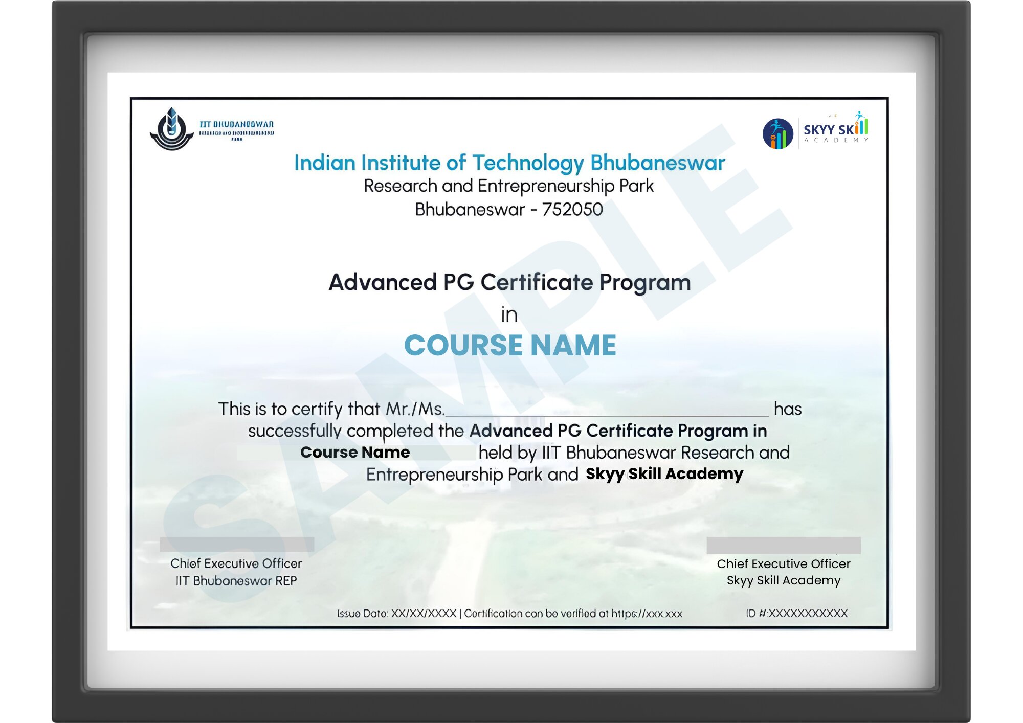 SKYY Skill Academy Certificate