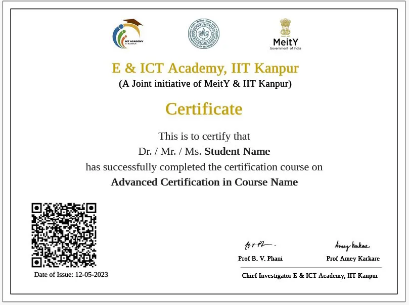 IIT-K Certificate