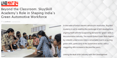 Skyy Skill Academy has been featured in Live Mint24